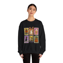 Load image into Gallery viewer, Halloween-Themed Crewneck Sweatshirt, Cozy Unisex Crew, Fall Fashion, Pumpkin Decor, Seasonal Gift, Cute Sweatshirt for October