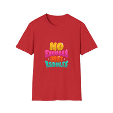 Load image into Gallery viewer, Motivational Unisex Softstyle T-Shirt - "No Excuses Just Results", Gym Shirt, Fitness Apparel, Casual Wear, Gift for Athletes