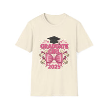 Load image into Gallery viewer, Graduation Girl T-Shirt, Unisex Tee for Graduates, Class of 2025 Shirt, Cute Graduation Gift, High School/College Graduate Apparel