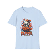 Load image into Gallery viewer, Seasonal Skull Graphic Unisex T-Shirt, Halloween Shirt, Edgy Apparel, Gift for Him/Her, Casual Wear, Trendy Tee
