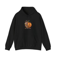 Load image into Gallery viewer, Halloween Pumpkin Floral Hoodie, Cozy Unisex Sweatshirt for Fall, Spooky Season Apparel, Perfect for Halloween Parties, Autumn Gift