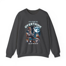 Load image into Gallery viewer, Overthinker Unisex Crewneck Sweatshirt - Cozy Gift for Deep Thinkers, Halloween, Cozy Nights, Thoughtful Apparel, Oversized Sweater