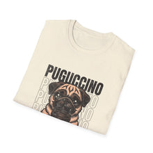Load image into Gallery viewer, Pug Coffee Lover T-Shirt, Cute Pet Tee, Gifts for Dog Lovers, Unisex Casual Wear, Pugcino Graphic Tee, Pet Parent Apparel