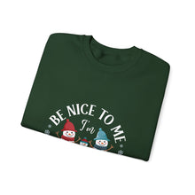 Load image into Gallery viewer, Cheerful Holiday Sweatshirt, Cozy Gift, Unisex Crewneck, Family Gathering Wear, Seasonal Fashion, Cute Winter Apparel