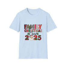 Load image into Gallery viewer, Family Christmas Crew 2025 Unisex T-Shirt, Holiday Apparel, Family Gathering Wear, Christmas Gift, Matching Family Shirts