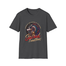 Load image into Gallery viewer, Sacred Adventures Unisex Softstyle T-Shirt, Boho Graphic Tee, Nature Lover Gift, Festival Wear, Tribal Art Shirt, Summer Style