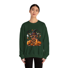 Load image into Gallery viewer, Halloween Dog Sweatshirt, Unisex Crewneck, Cozy Fall Apparel, Spooky Season Gift, Pet Lover's Top