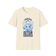 Load image into Gallery viewer, Autism Awareness Butterfly T-Shirt, Cute Unisex Tee, I Wear Blue, Support Autism, Gift for Awareness Day, Softstyle T-Shirt