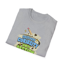Load image into Gallery viewer, Curiosity & Passion T-Shirt, Unisex Softstyle Tee, Inspirational Gift, Motivational Shirt, Education Apparel, Youth Empowerment
