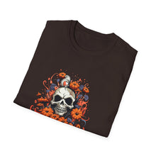 Load image into Gallery viewer, Seasonal Skull Graphic Unisex T-Shirt, Halloween Shirt, Edgy Apparel, Gift for Him/Her, Casual Wear, Trendy Tee