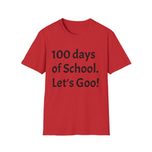 Load image into Gallery viewer, 100 Days of School Unisex Softstyle T-Shirt, Fun Teacher Shirt, Back to School, Student Gift, Classroom Celebration
