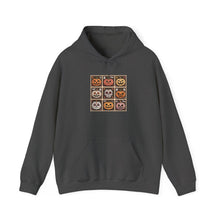 Load image into Gallery viewer, Spooky Halloween Hoodie with Pumpkin Faces, Unisex Sweatshirt, Cozy Fall Fashion, Halloween Gift, Casual Autumn Wear