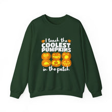 Load image into Gallery viewer, Halloween Pumpkin Crewneck Sweatshirt, Unisex Fall Apparel, Cozy Sweatshirt, Halloween Gift, Pumpkin Design, Casual Wear, Autumn Fashion