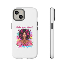 Load image into Gallery viewer, Inspirational Phone Case, Pray Wait Trust God Has a Plan, Spiritual Gift, Motivational Decor, Faith-Based Accessory