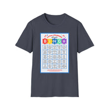 Load image into Gallery viewer, Autism Awareness Bingo T-Shirt, Unisex Softstyle Tee for Fundraising Events, Family Gatherings, Awareness Month, Gift for Supporters