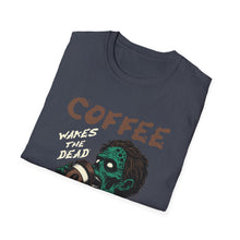 Load image into Gallery viewer, Zombie Coffee Lover T-Shirt | Unisex Casual Tee for Coffee Lovers | Halloween, Gift, Daily Wear, Softstyle Tee