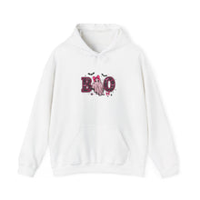 Load image into Gallery viewer, Boo Halloween Unisex Hoodie, Cozy Sweatshirt for Fall, Spooky Season Apparel, Ghost Design, Halloween Party Outfit