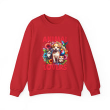 Load image into Gallery viewer, Animal Lovers Crewneck Sweatshirt | Cute Pet Sweatshirt, Gift for Dog Owners, Animal Lover Apparel, Cozy Sweatshirt