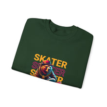 Load image into Gallery viewer, Skater Bear Crewneck Sweatshirt - Cool Aesthetic for Skate Lovers, Perfect Gift for Birthdays, Casual Wear, Unisex Sweater, Streetwear