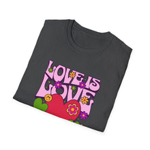 Load image into Gallery viewer, Pride Month T-Shirt, Love Is Love Graphic Tee, Unisex LGBTQ+ Apparel, Softstyle Pride Shirt, Inclusive Fashion, Celebratory Gift
