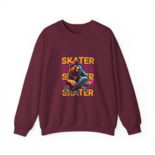 Load image into Gallery viewer, Skater Bear Crewneck Sweatshirt - Cool Aesthetic for Skate Lovers, Perfect Gift for Birthdays, Casual Wear, Unisex Sweater, Streetwear