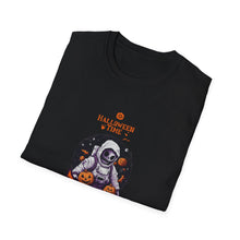 Load image into Gallery viewer, Halloween Astronaut Graphic T-Shirt, Unisex Halloween Tee, Trick or Treat Shirt, Space-Themed Apparel, Fun Casual Wear