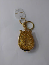 Load image into Gallery viewer, Owl Keychain Crystal Rhinestone Keyring Coral
