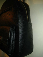 Load image into Gallery viewer, Womens Black Colored Ostrich Leather Inspired Book bag Purse