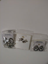 Load image into Gallery viewer, Lot of 10 Gorgeous Blingy Pierced  Earrings.
