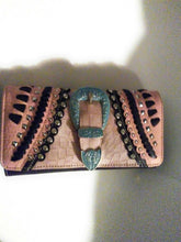 Load image into Gallery viewer, Montana West Concealed Weapons Pink And Brown Shoulder Purse with Wallet
