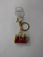 Load image into Gallery viewer, Red Rhinestone Chrystal Keychain Purse
