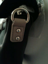 Load image into Gallery viewer, Womens Black/ Tan Two Tone Satchel Crossbody Messenger Purse