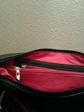 Load image into Gallery viewer, Womens Black/ Tan Two Tone Satchel Crossbody Messenger Purse