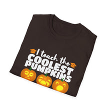 Load image into Gallery viewer, Halloween Pumpkin Graphic Tee, Unisex Softstyle T-Shirt, Fall Fashion, Halloween Party Shirt, Pumpkin Carving, Spooky Season Clothing
