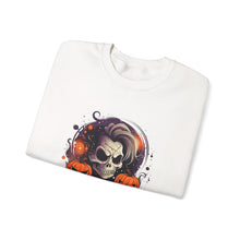 Load image into Gallery viewer, Rebel with a Cause Crewneck Sweatshirt | Halloween Sweatshirt, Unisex Fall Apparel, Cozy Casual Wear, Spooky Season Clothing, Gothic Style
