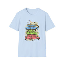 Load image into Gallery viewer, Curiosity &amp; Passion T-Shirt, Unisex Softstyle Tee, Inspirational Gift, Motivational Shirt, Education Apparel, Youth Empowerment
