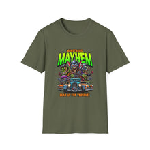 Load image into Gallery viewer, Monstrous Mayhem Unisex Softstyle T-Shirt, Graphic Tee, Halloween Costume, Gift for Gamers, Casual Wear, Fun T-Shirt
