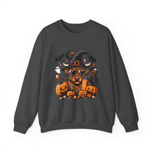 Load image into Gallery viewer, Halloween Dog Sweatshirt, Unisex Crewneck, Cozy Fall Apparel, Spooky Season Gift, Pet Lover's Top
