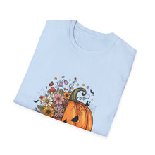 Load image into Gallery viewer, Cozy Spooky Vibes Unisex T-Shirt, Halloween Tee, Fall Apparel, Pumpkin Shirt, Casual Halloween Wear, Gift for Friends
