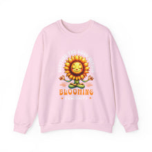 Load image into Gallery viewer, Blooming Sunflower Sweatshirt, Positive Vibes Crewneck, Gift for Garden Lovers, Cozy Spring Apparel, Unisex Flower Design
