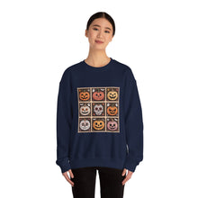 Load image into Gallery viewer, Halloween Pumpkin Patch Crewneck Sweatshirt, Cozy Fall Sweater, Unisex Halloween Apparel, Spooky Season Gear, Perfect for Halloween Parties
