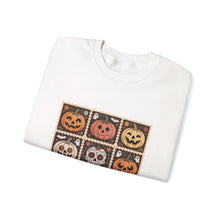 Load image into Gallery viewer, Halloween Pumpkin Patch Crewneck Sweatshirt, Cozy Fall Sweater, Unisex Halloween Apparel, Spooky Season Gear, Perfect for Halloween Parties
