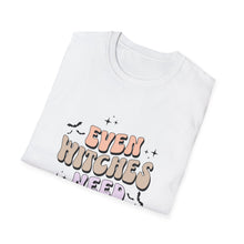 Load image into Gallery viewer, Unisex Coffee Lover T-Shirt - "Even Witches Need Coffee" - Perfect Gift for Halloween, Witchy Vibes, Casual Wear, Coffee Enthusiasts, [...]
