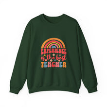 Load image into Gallery viewer, Experience is the Best Teacher Crewneck Sweatshirt, Teacher Gift, Cozy Layer, Inspirational Clothing, Educational Apparel

