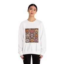 Load image into Gallery viewer, Halloween Pumpkin Patch Crewneck Sweatshirt, Cozy Fall Sweater, Unisex Halloween Apparel, Spooky Season Gear, Perfect for Halloween Parties
