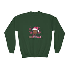 Load image into Gallery viewer, Christmas Lover Youth Crewneck Sweatshirt, Kids Holiday Jumper, Just A Girl Who Loves Christmas Pullover, Festive Children's Sweatshirt,
