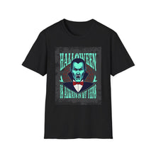 Load image into Gallery viewer, Halloween Vampire T-Shirt | Unisex Softstyle Tee, Spooky Shirt, Halloween Costume, Men's &amp; Women's Apparel, Fun Gift
