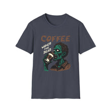 Load image into Gallery viewer, Zombie Coffee Lover T-Shirt | Unisex Casual Tee for Coffee Lovers | Halloween, Gift, Daily Wear, Softstyle  Tee
