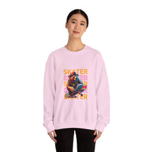 Load image into Gallery viewer, Skater Bear Crewneck Sweatshirt - Cool Aesthetic for Skate Lovers, Perfect Gift for Birthdays, Casual Wear, Unisex Sweater, Streetwear
