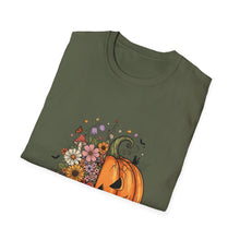 Load image into Gallery viewer, Cozy Spooky Vibes Unisex T-Shirt, Halloween Tee, Fall Apparel, Pumpkin Shirt, Casual Halloween Wear, Gift for Friends
